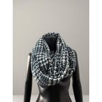 Loft  Black White Houndstooth Infinity Scarf Soft Knit Loop Winter Accessory Photo 1