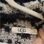 UGG M/L  Judith Sweater-Knit Black/White Leopard Print Hooded button Cardigan  Photo 2