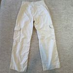 Abercrombie & Fitch Y2K Beige Cotton Womens Cargo Pants Utility Trousers 26x27 Photo 2