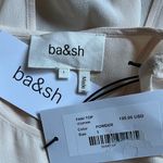 Ba&sh NEW  Fani ruffle-trimmed crepe top size L Cream Photo 4