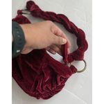 Vintage Payless Shoe‎ Source Women’s Maroon Handbag Velvet Small Y2K Boho Red Photo 12