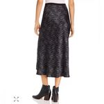 ANINE BING NEW  Dolly Silk Midi Skirt Green Zebra Size Medium Photo 3
