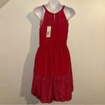 Rebecca Taylor PUNCHED CAMI Silk Mini Dress color Melon Size 4 NWT RETAIL $345 Photo 3