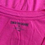 True Religion  women’s medium pink jeweled‎ logo t shirt Photo 2