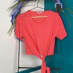ZARA  TRAFALUC Coral Cropped Wrap T-Shirt Photo 1