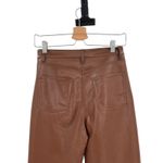 Aritzia Wilfred Melina Pants Vegan Faux Leather High Waist Brown Size 4 Photo 8