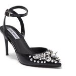 Steve Madden  Lillith Stiletto Black Snake Studded Rhinestone Pump Heel NEW Photo 1