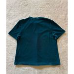 Sunday in Brooklyn  Teal‎ Blue Velvet Tie-Neck Short Sleeve Top Anthropologie S Photo 5