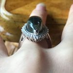 Natural Labradorite Sterling Silver Ring Size 7 Blue Photo 1