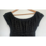 Luna Luz Black Patchwork Floral Eyelet Maxi Dress Boho Cottage Lagenlook Size XL Photo 3