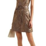 NANUSHKA Lorena Belted Snakeskin Print Vegan Mini Dress Size Small Photo 0