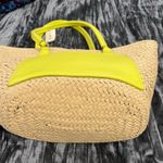 Elegant Straw Tote Bag with White Handles By On 34th Yellow Photo 5