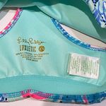 Lilly Pulitzer NEW XS Luxletic Teegan Sports Bra Racerback Pink Blue Swim UPF Photo 6