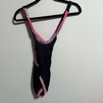 PilyQ MD Platinum Black Crochet Rainbow Trim One Piece- Size Medium Photo 4