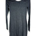 Splendid  Long Sleeve Rhinestone Mini Grey Round Neck Dress Size XS Photo 1