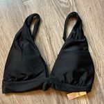 Aerie Plunge Longline Triangle Bikini Top in Black Size M NWT Photo 2