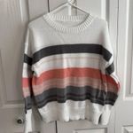 Multicolor striped long sleeve crewneck sweater size XL White Photo 0