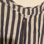 Old Navy  Blouse Women’s Size Medium High Neck Tank Top Blue/White Stripe Photo 3