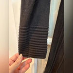 Max Studio Y2K Black With Blue Stripe Ribbed Knit Sweater Midi Dress Size M Photo 4