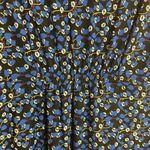 CAbi “The Ten Dress” Black & Blue With White Floral Pattern. Long Sleeve. New Photo 7