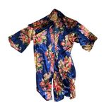 Fairycore Styled Floral Printed Robe Blue Size XXL Photo 0