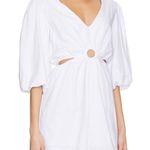 1. State  V-Neck Ring Cutout Romper in Ultra white NWT Size XL Linen Mix Photo 1