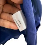 Eileen Fisher Medium Petite 100% Silk Tunic Long Top Sapphire Blue Sheer NWT Photo 4