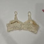 Free People Ivory Crochet Bralette Top Boho Festival Size Small Photo 1