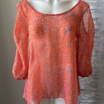 Final Touch  Women's Orange Patterned Top Size S Photo 14