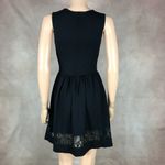 AQUA NEW Black Ponte Fit and Flare Dress SMALL Photo 7