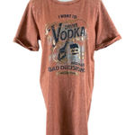 Cleo And Wolf Vodka Graphic T Shirt Dress S Funny Distressed Y2K Grunge‎ Photo 0