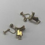 Cowgirl Horse Saddle Vintage Gold Tone Clip On Clip Photo 0