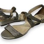 Jimmy Choo  Chiara Glitter Ankle Strap Low Wedge‎ Sandals Womens 8.5 Photo 0