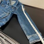 OOAK Miss Etam Reworked vintage denim jacket, y2k, sz L/XL, stretchy Blue Photo 8