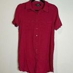 Lulus 🌺  berry red button down tunic Photo 0