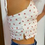 Brandy Melville  floral cropped bows strap tank Photo 1