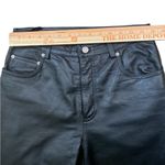 Newport News  Jeanology high rise straight leg black leather pants Photo 2