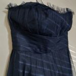 Vera Wang  Maids 8 Strapless Tulle Midnite Blue Formal Maxi Dress Photo 11