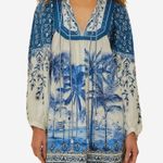 Farm Rio Palm Tree Beach Off-White Mini Dress NWT Photo 1