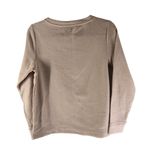 Loft Ann Taylor Womens Sweatshirt Crew Neck Fleece Lined Metallic Gold Beige XS Photo 1
