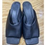 Vince Elizabeth Mule Sandal Women's 9 M Triple Black Leather Open Square Toe S57 Photo 1