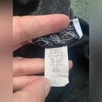 Vintage 90s Long Elegant Legs black sparkle zip front mock neck top, size medium Photo 7