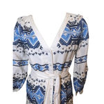 Alexis NWOT  Wylla Embroidered Linen Blend Maxi Dress XS Blue White Photo 5