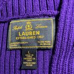 RALPH LAUREN Black Label Womens L Long Sleeve Royal Purple Knit Pullover Sweater Size L Photo 1