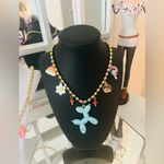 Balloon Dog Pendant Necklace Gold Photo 0