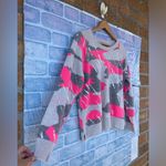BRODIE CASHMERE METALLIC CAMO SWEATER SZ SMALL Pink Photo 1