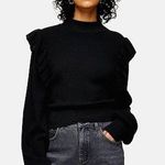 Topshop  Black Ruffle Sweater Photo 0