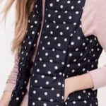 Colebrook Essentials Vest Puffer Vest Quilted Black&White Polka Dot Womens L Black Size L Photo 0