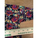 LuLaRoe Irma Size XS Dark Floral Print Hi- Low Top Stretch Colorful Loungewear Photo 4