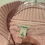 L.L. Bean Cable Knit‎ Full Zip Sweater light pink size small Photo 2